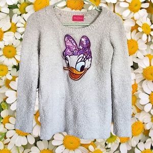 Tokyo Disney Daisy' Duck Sequin Fuzzy Sweater